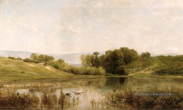  paysage - LEtang De Gijlieu Barbizon Impressionnisme Paysage Rivière Charles François Daubigny